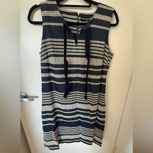 Karl Lagerfeld Navy and White Dress 10